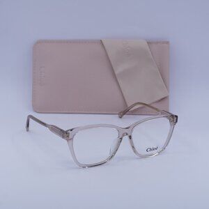 Chloe CH0084OA 003 Square Eyeglasses 55mm - Shiny Pink